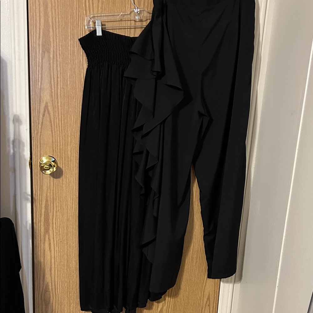 Elegant Black Wide Leg Jumpsuit
